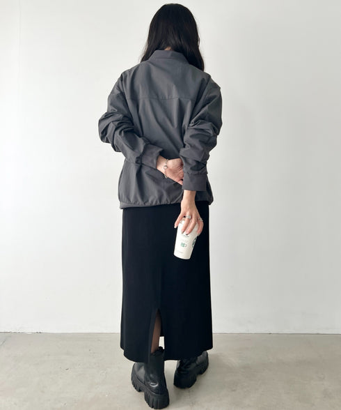 THE NORTH FACE(ザ・ノースフェイス)/軽量 ワンポイントロゴ ジャケット ノーカラーブルゾン/M'S STUD BOMBER | IM2253078 | チャコールグレー
