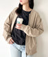 THE NORTH FACE(ザ・ノースフェイス)/軽量 ワンポイントロゴ ジャケット ノーカラーブルゾン/M'S STUD BOMBER | IM2253078 | ダークベージュ