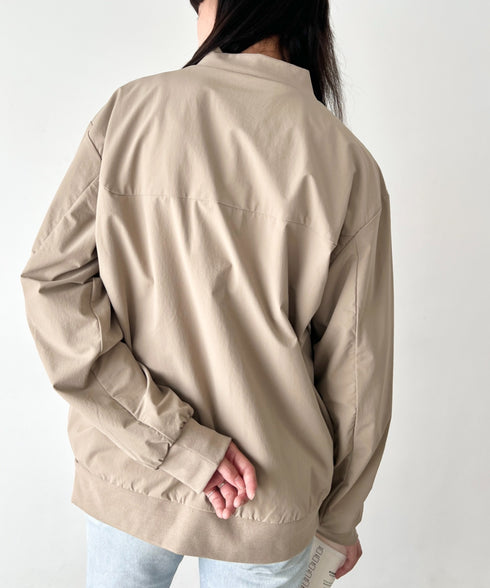 THE NORTH FACE(ザ・ノースフェイス)/軽量 ワンポイントロゴ ジャケット ノーカラーブルゾン/M'S STUD BOMBER | IM2253078 | ダークベージュ