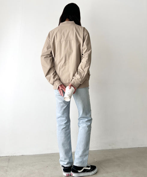 THE NORTH FACE(ザ・ノースフェイス)/軽量 ワンポイントロゴ ジャケット ノーカラーブルゾン/M'S STUD BOMBER | IM2253078 | ダークベージュ
