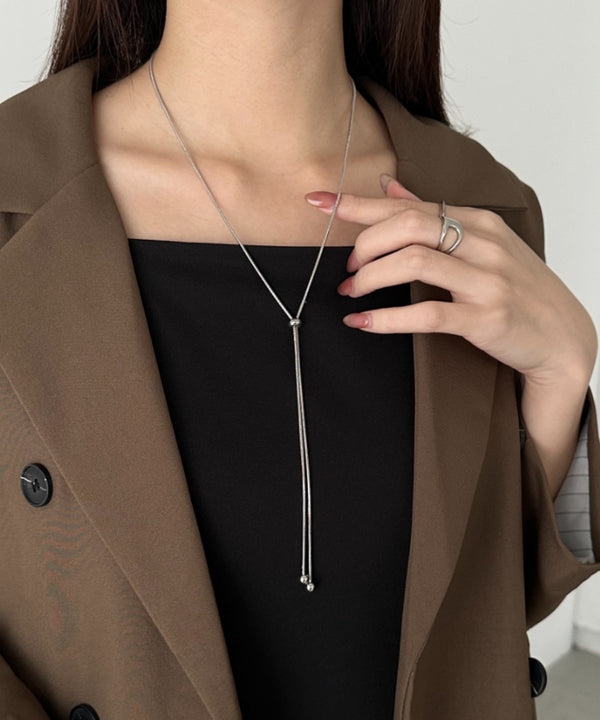 スライダーボウタイロングネックレス | SW4256006 | シルバー