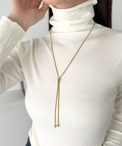 スライダーボウタイロングネックレス | SW4256006 | ゴールド