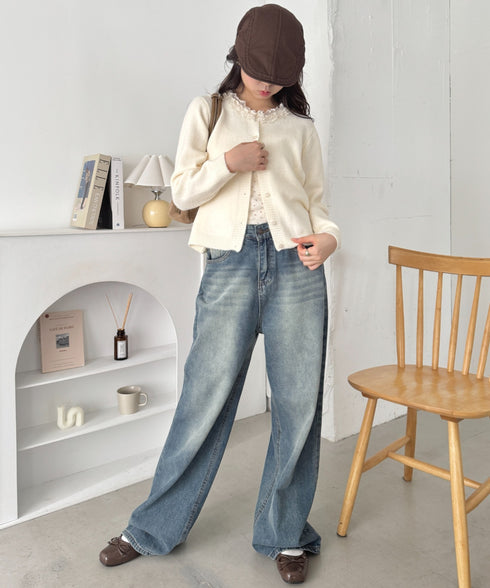 フリルネックニットカーディガン | SL2256110 | アイボリー