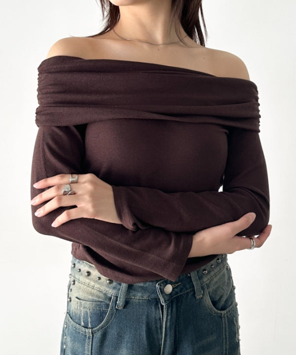 ドレープオフショルトップス | BA2253022 | ブラウン