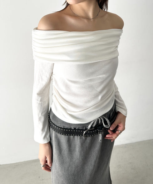 ドレープオフショルトップス | BA2253022 | ホワイト