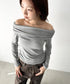 ドレープオフショルトップス | BA2253022 | グレー
