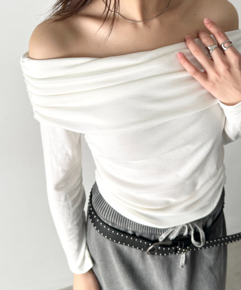ドレープオフショルトップス | BA2253022 | ホワイト