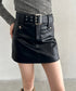 ベルト付きPUミニスカート | BA2253023 | ブラック