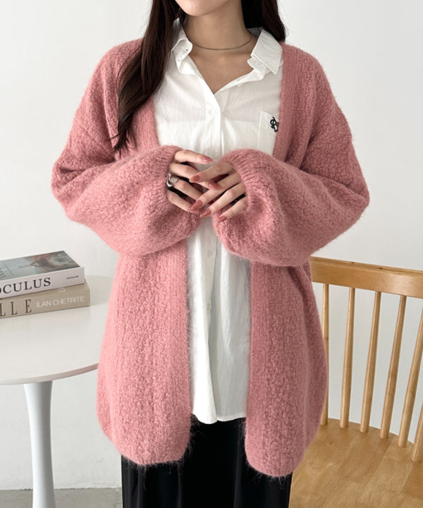 オーバーサイズコクーンニットカーディガン | CL2256051 | ピンク