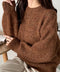 オーバーサイズメランジニットトップス | CL2256052 | ブラウン