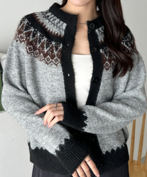 ノルディックニットカーディガン | CL2254005 | グレー