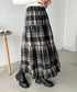 レトロチェック柄ティアードスカート | CL2256053 | ブラック