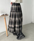 レトロチェック柄ティアードスカート | CL2256053 | ブラック