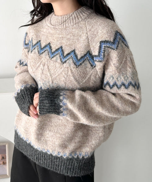 ノルディックニットトップス | CL2254006 | ベージュ