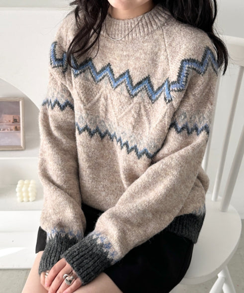 ノルディックニットトップス | CL2254006 | ベージュ