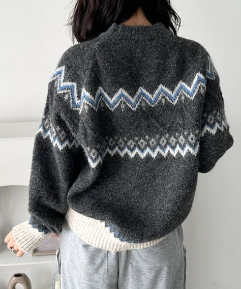 ノルディックニットトップス | CL2254006 | ブラック