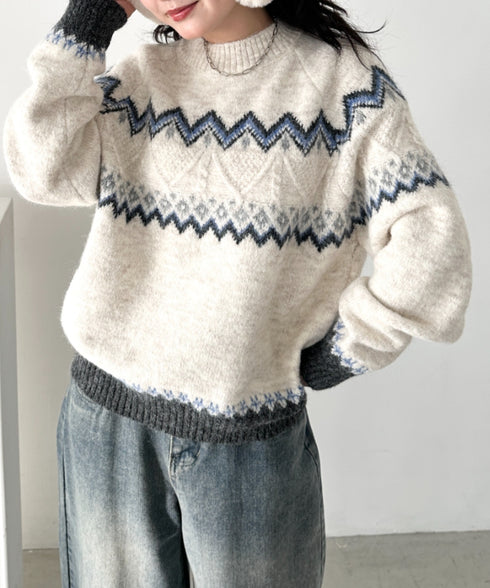 ノルディックニットトップス | CL2254006 | アイボリー