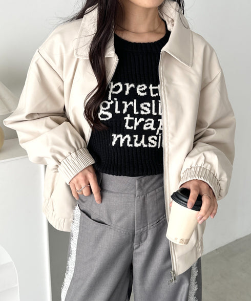 オーバーサイズPUブルゾン | CL2253033 | アイボリー