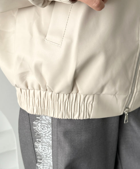 オーバーサイズPUブルゾン | CL2253033 | アイボリー