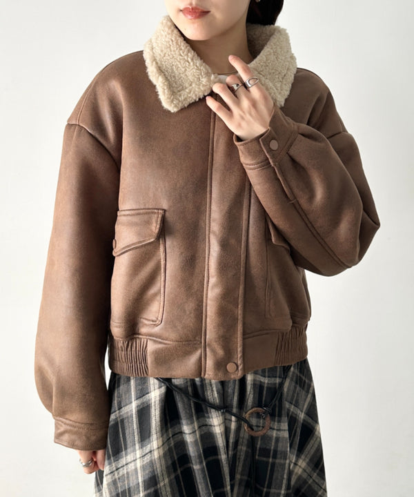 ヴィンテージライクPUブルゾン | BA2254003 | キャメル