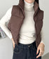 スタンドカラーコンパクトショート丈中綿ベスト | CL2256055 | ブラウン