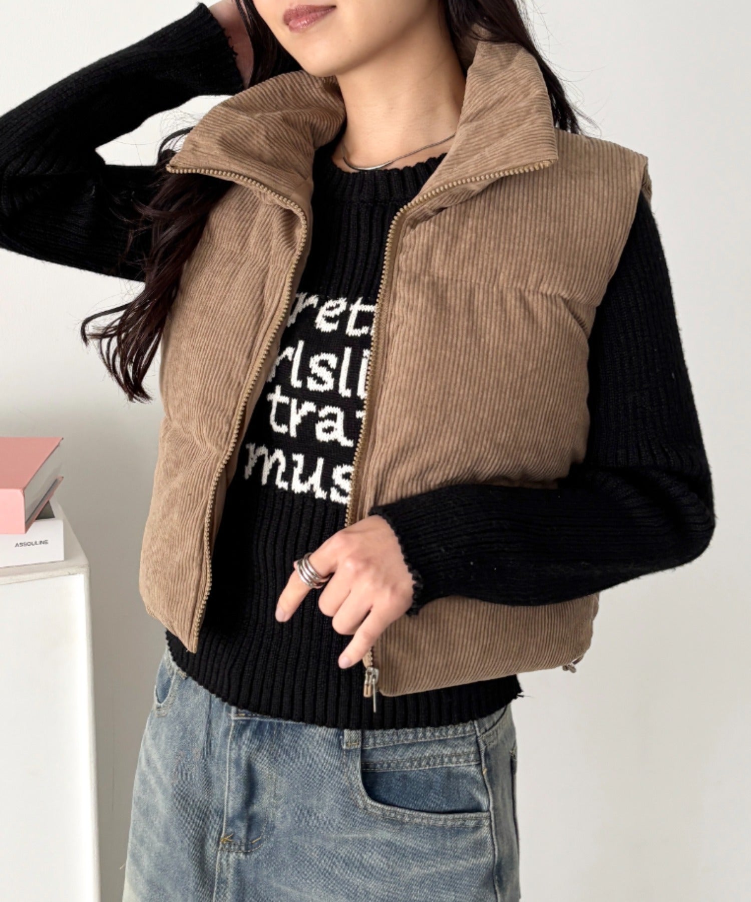 altea アルテア スエード 中綿ベスト ブラウン size46 altea アルテア スエード 中綿ベスト ブラウン size46 BELTED