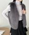 ノーカラーショート丈ファーベスト | CL2256057 | グレー