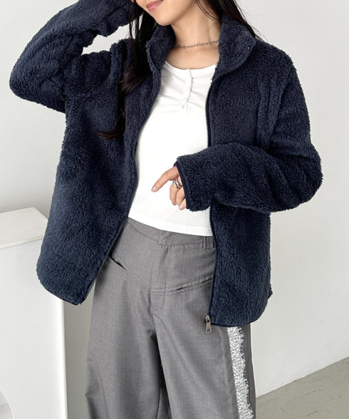 スタンドカラーフリースジップジャケット | CL2256059 | ネイビー