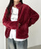 スタンドカラーフリースジップジャケット | CL2256059 | ワインレッド