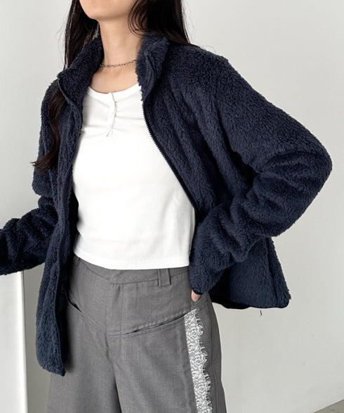 スタンドカラーフリースジップジャケット | CL2256059 | ネイビー