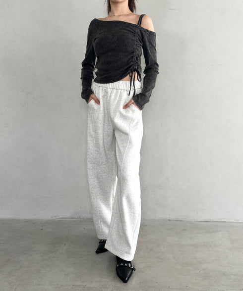 シャーリングピグメントワンショルトップス | BA2253028 | ブラック