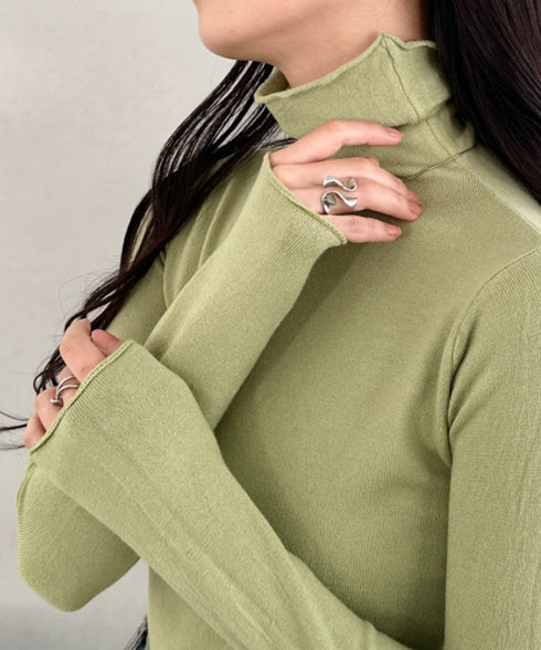 タートルネックトップス | CL2256064 | ライトグリーン