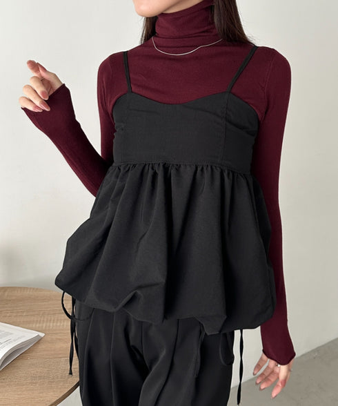 タートルネックトップス | CL2256064 | ワインレッド