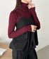 タートルネックトップス | CL2256064 | ワインレッド