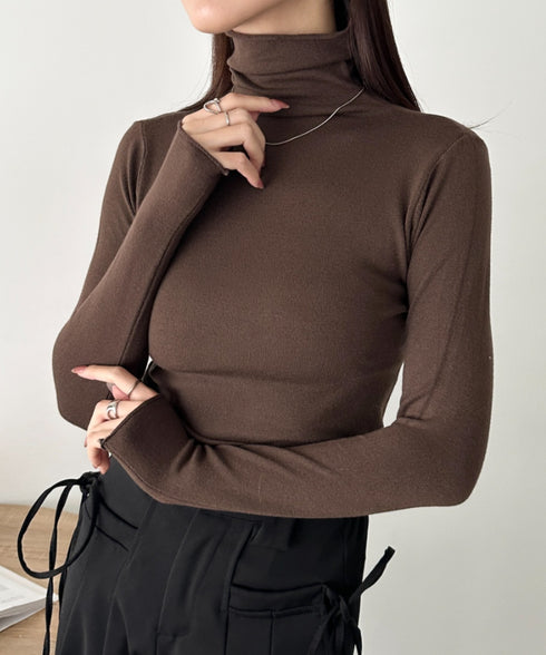タートルネックトップス | CL2256064 | ブラウン