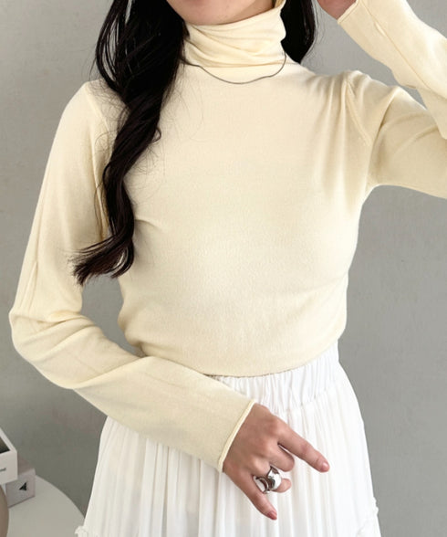 タートルネックトップス | CL2256064 | ライトイエロー