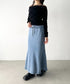 メランジニットロングスカート | BA2256047 | ブルー