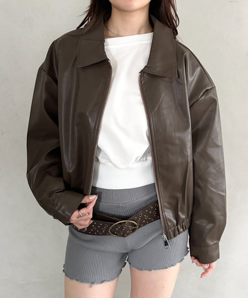 PUミドルブルゾン | BA2253030 | ブラウン