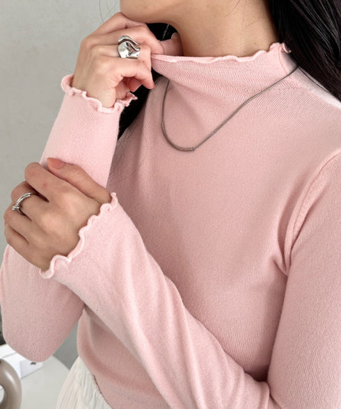 メロウフリル長袖トップス | CL2256065 | ピンク