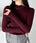メロウフリル長袖トップス | CL2256065 | ワインレッド