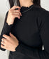 メロウフリル長袖トップス | CL2256065 | ブラック