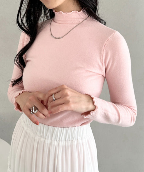 メロウフリル長袖トップス | CL2256065 | ピンク
