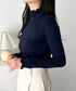 メロウフリル長袖トップス | CL2256065 | ネイビー