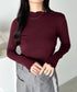 メロウフリル長袖トップス | CL2256065 | ワインレッド