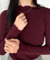 メロウフリル長袖トップス | CL2256065 | ワインレッド