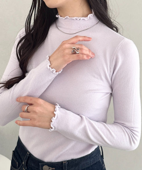 メロウフリル長袖トップス | CL2256065 | ラベンダー