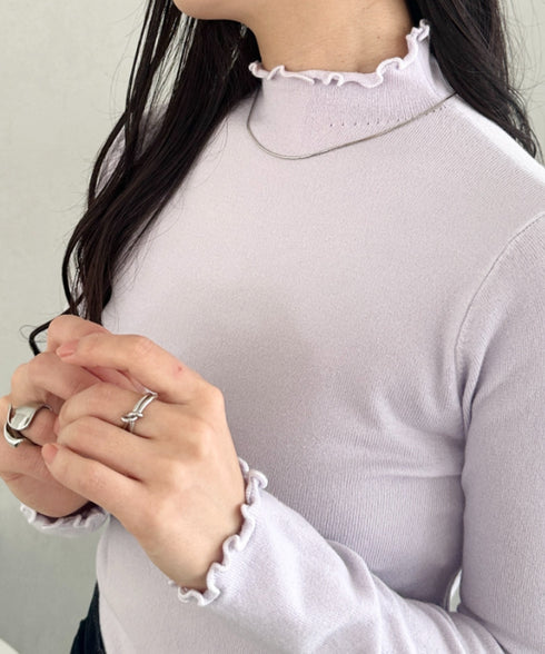 メロウフリル長袖トップス | CL2256065 | ラベンダー