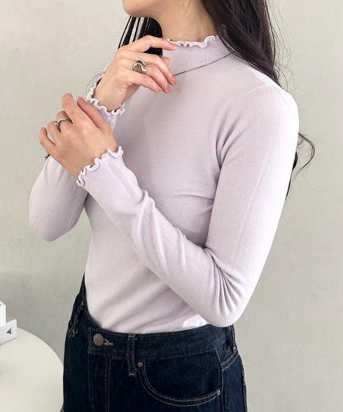 メロウフリル長袖トップス | CL2256065 | ラベンダー