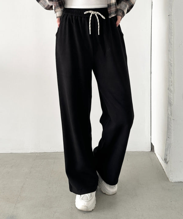 ワイドストレートスウェットパンツ | CL2256068 | ブラック