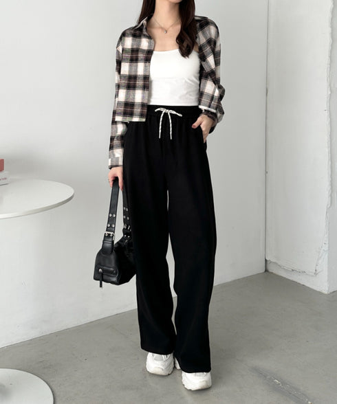 ワイドストレートスウェットパンツ | CL2256068 | ブラック